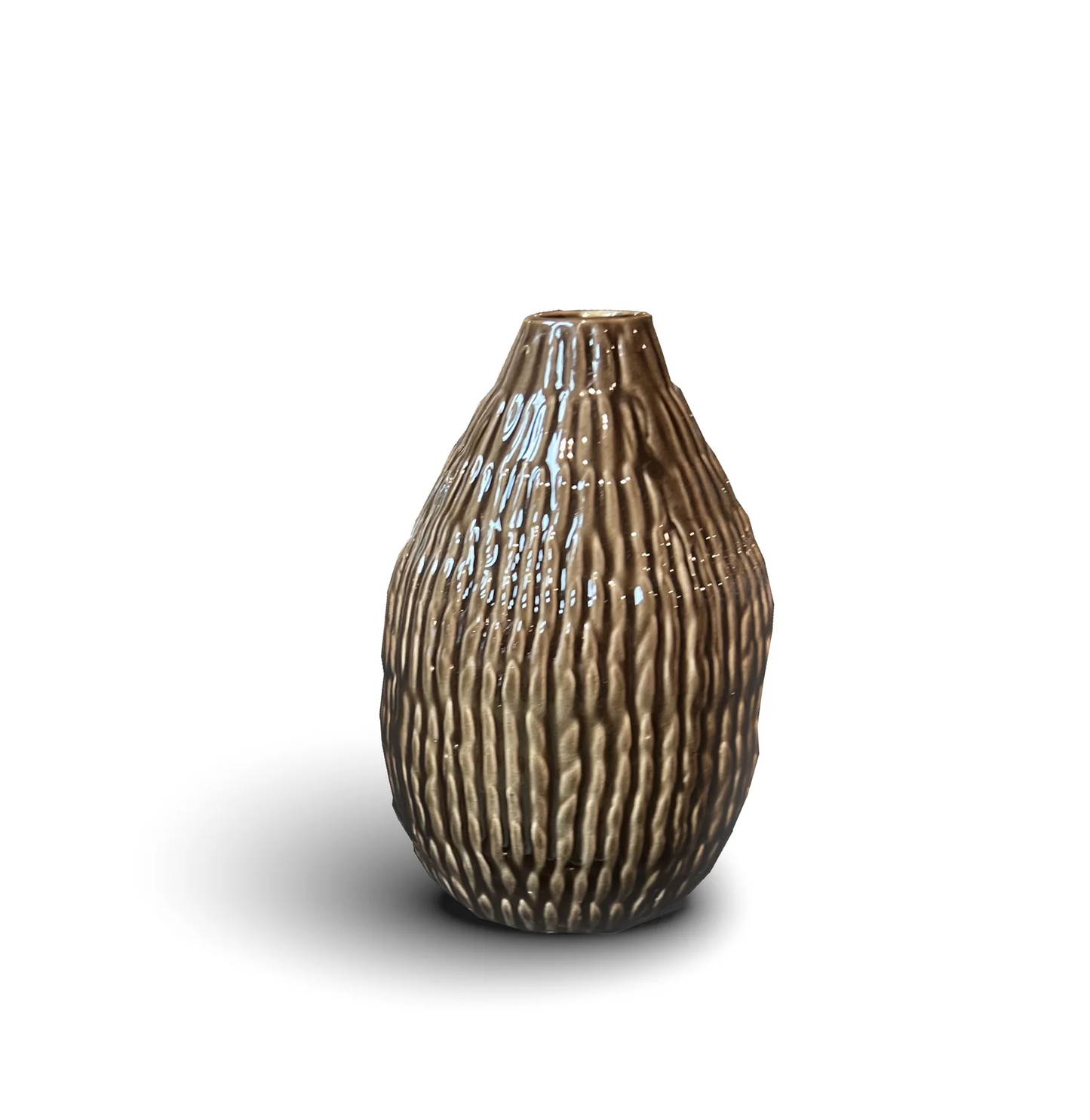 Vase céramique artisanal - Petit Brun Mochalite